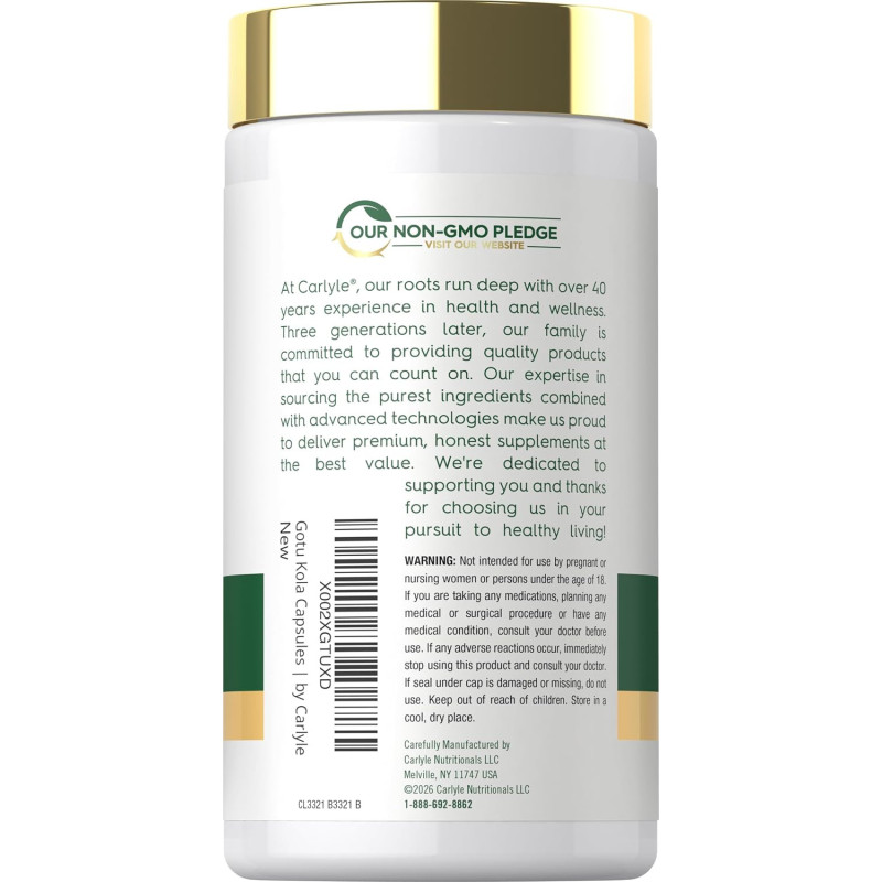 Centella Asiática Carlyle 1.500mg 180cap