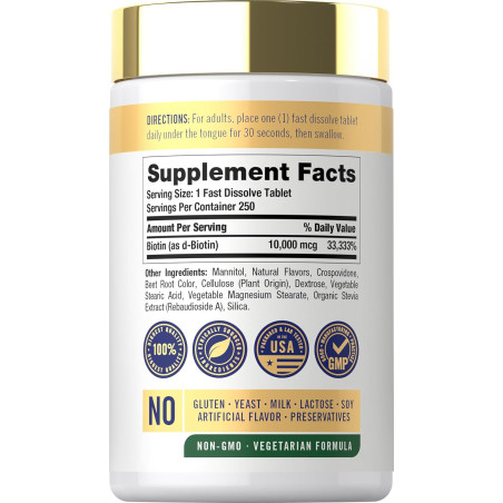 Biotin Carlyle 10.000mcg 250tab
