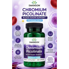 Picolinato de Cromo 200 mcg Swanson 100cap
