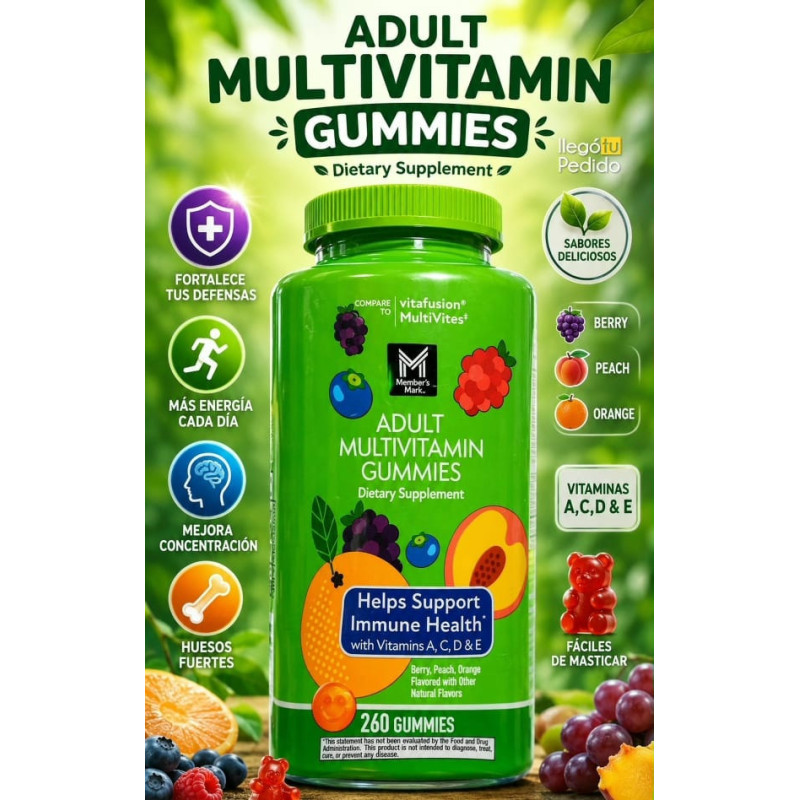 Multivitamínico Adultos Members Mark 260 gomitas