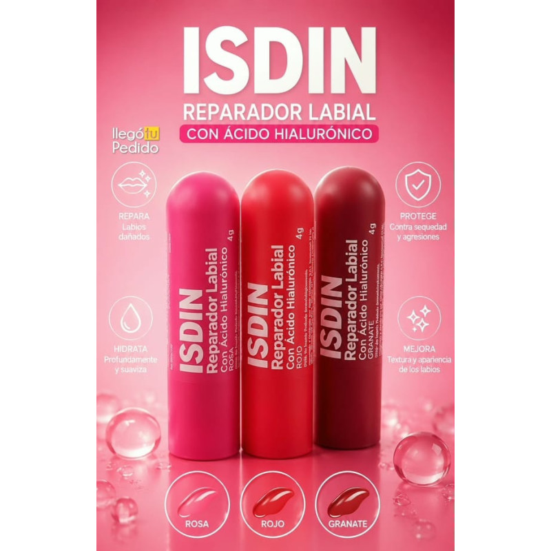 Isdin Reparador Labial Color Rojo