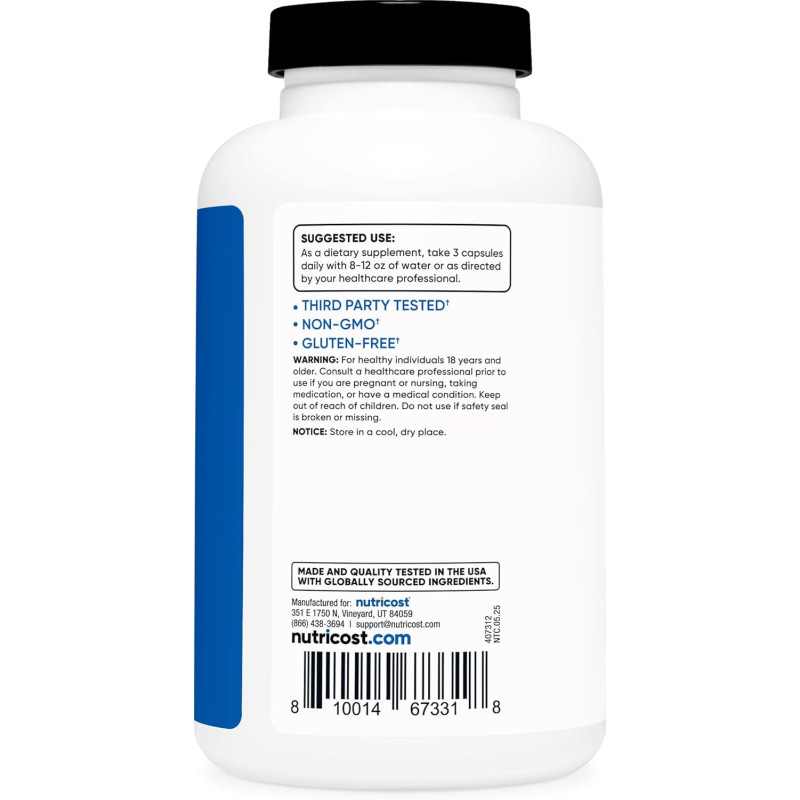 Óxido Nítrico Nutricost 2.250mg 180cap
