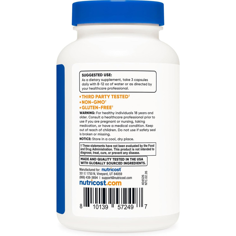 Testosterona Complex Nutricost 1.800mg 90cap Testosterona Complex Nutricost 1.800mg 90cap