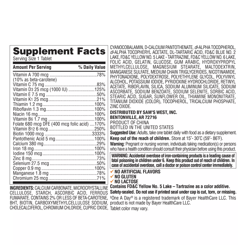 Multivitamínico Women´s Member´s Mark Multivitamínico Women´s Member´s Mark
