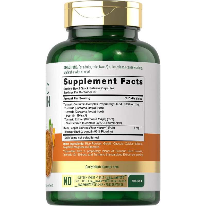 Turmeric Curcumin Complex 1.000 mg Carlyle Turmeric Curcumin Complex 1.000 mg Carlyle