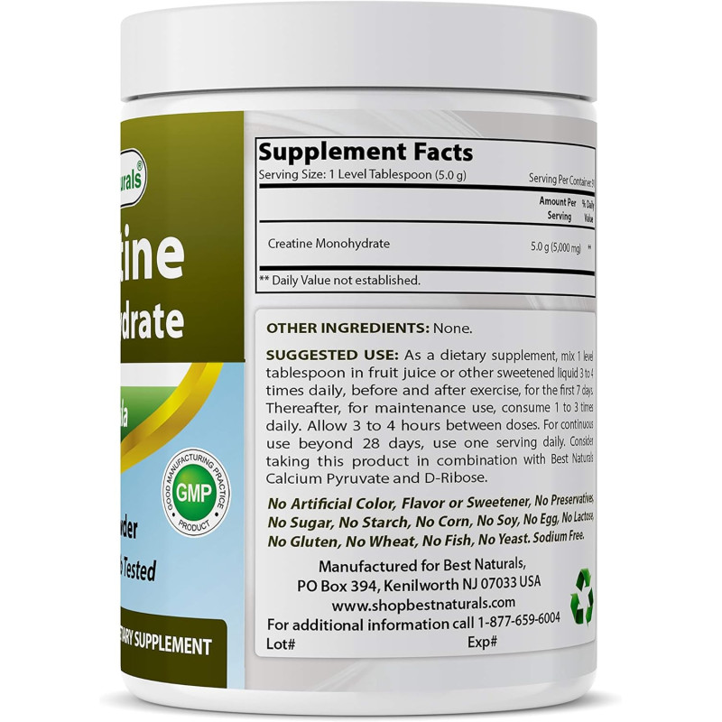 Creatina Monohidratada Best Naturals 5gr 91 servicios