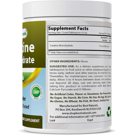 Creatina Monohidratada Best Naturals 5gr 91 servicios