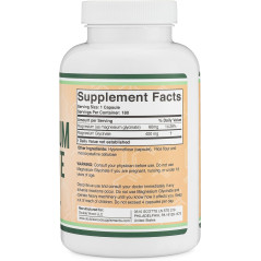 Glicinato de Magnesio Double Wood 400mg