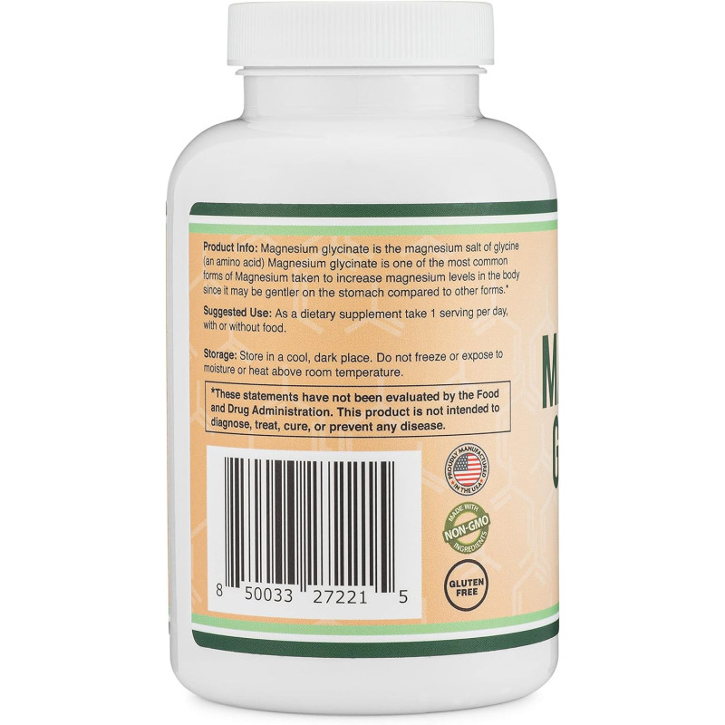 Glicinato de Magnesio Double Wood 400mg Glicinato de Magnesio Double Wood 400mg