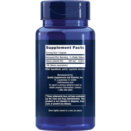 Vitamina B-3 Life Extension 500mg