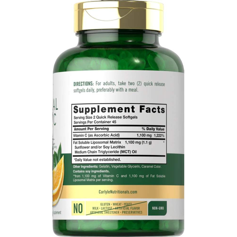 Vitamina C-2200 Liposomal Complex Carlyle 90cap