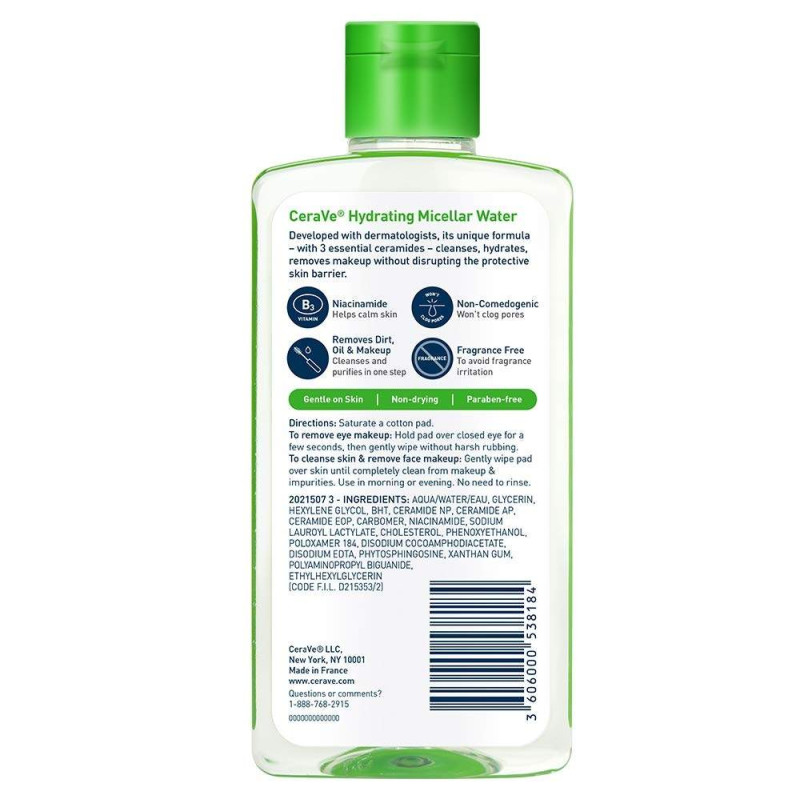 CeraVe Agua Micelar hidratante Ultra Gentil