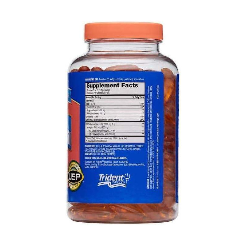 Omega 3 Pure Alaska Aceite de Salmón 1000mg Omega 3 Pure Alaska Aceite de Salmón 1000mg