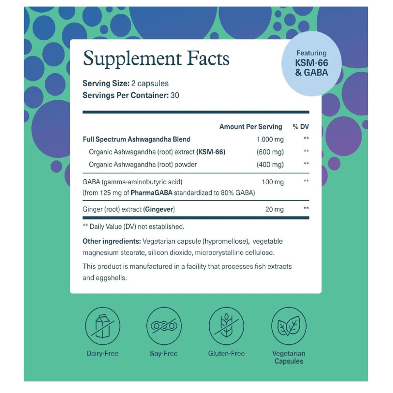 Ashwagandha KSM-66 + Gaba Youtheory