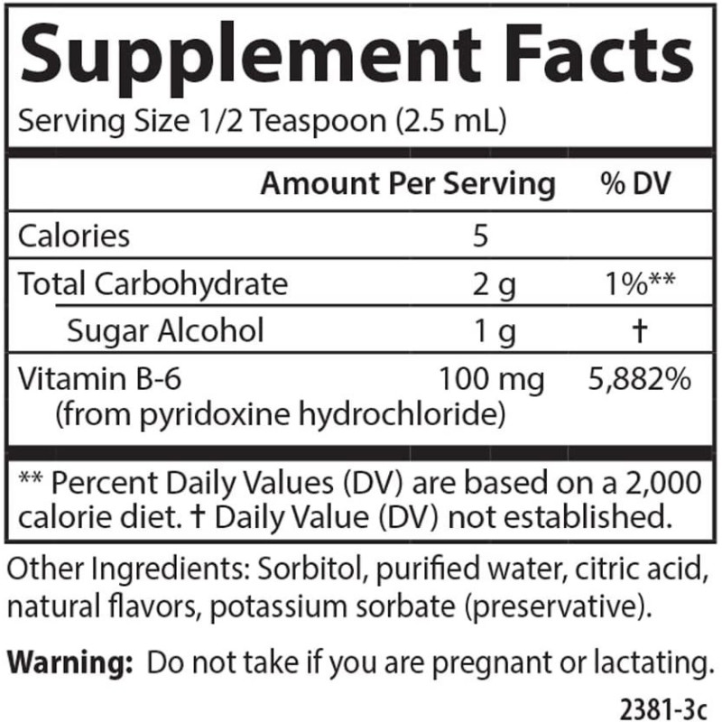 Vitamina B-6 Carlson 100mg