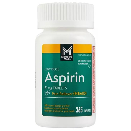 Aspirina Member's Mark 81 mg 365 tab