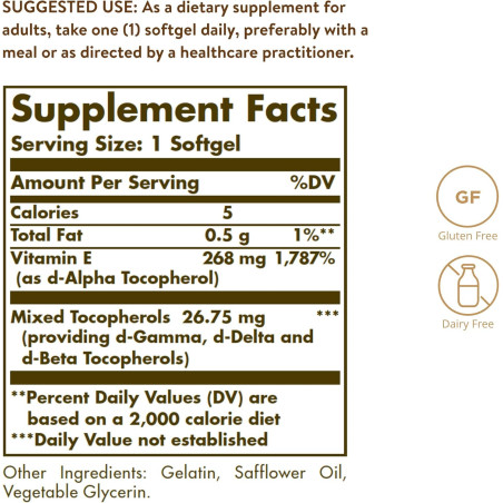Vitamina E 400 IU Solgar