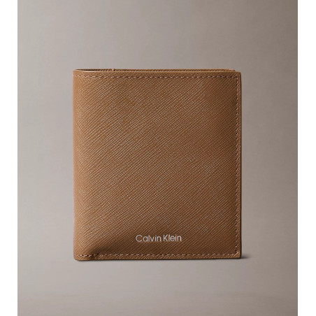 Calvin Klein Billetera Plegable Saffiano Caribù