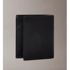 Calvin Klein Billetera Plegable Saffiano Negro