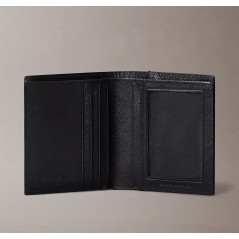 Calvin Klein Billetera Plegable Saffiano Negro