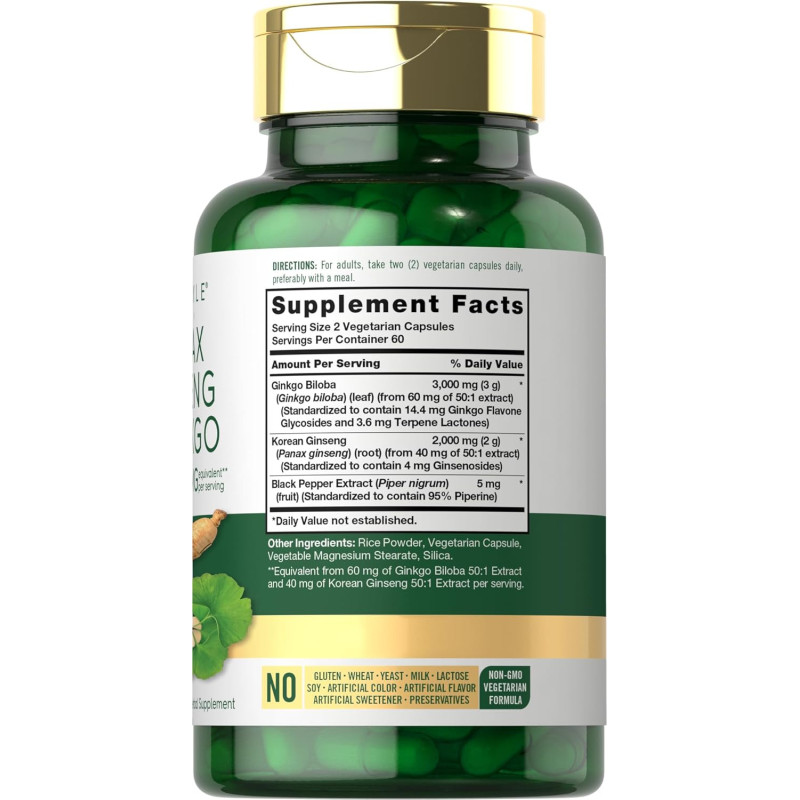 Ginseng Panax & Ginkgo Biloba 5.000mg Carlyle Ginseng Panax & Ginkgo Biloba 5.000mg Carlyle
