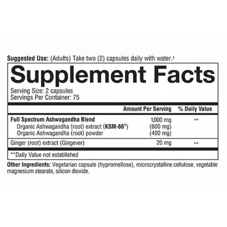 Ashwagandha con KSM-66 Youtheory 150cap