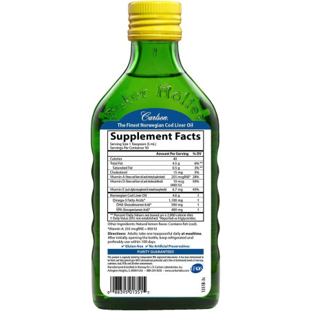 Omega 3 Cod Liver Carlson 250ml