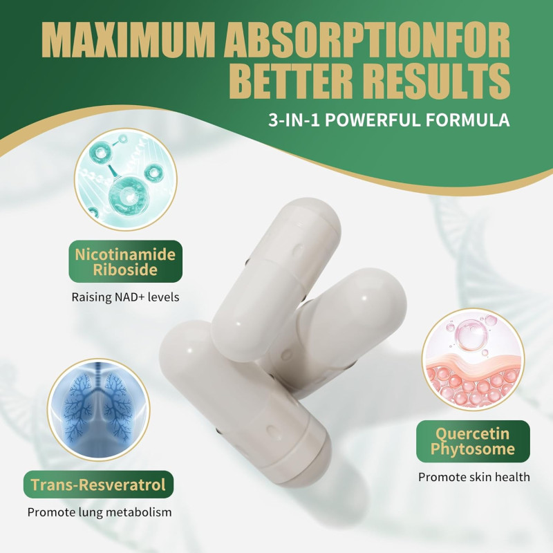 Nad+ Nicotinamide Riboside + Resveratrol 900mg Bakakóul Nad+ Nicotinamide Riboside + Resveratrol 900mg Bakakóul