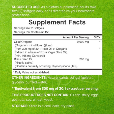 Aceite de Orégano + Aceite de Semilla Negra Deal Supplement