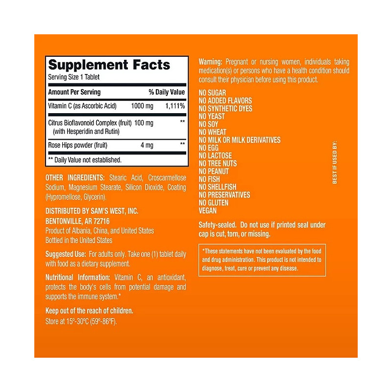 Vitamina C Member´s Mark 1000mg