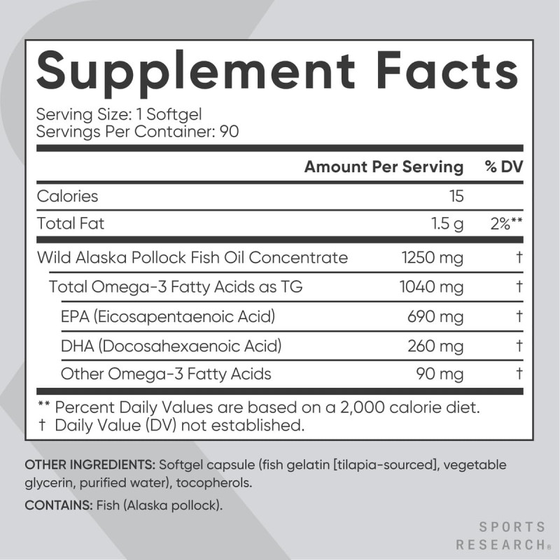 Omega 3 Sport Research 1.250mg Omega 3 Sport Research 1.250mg