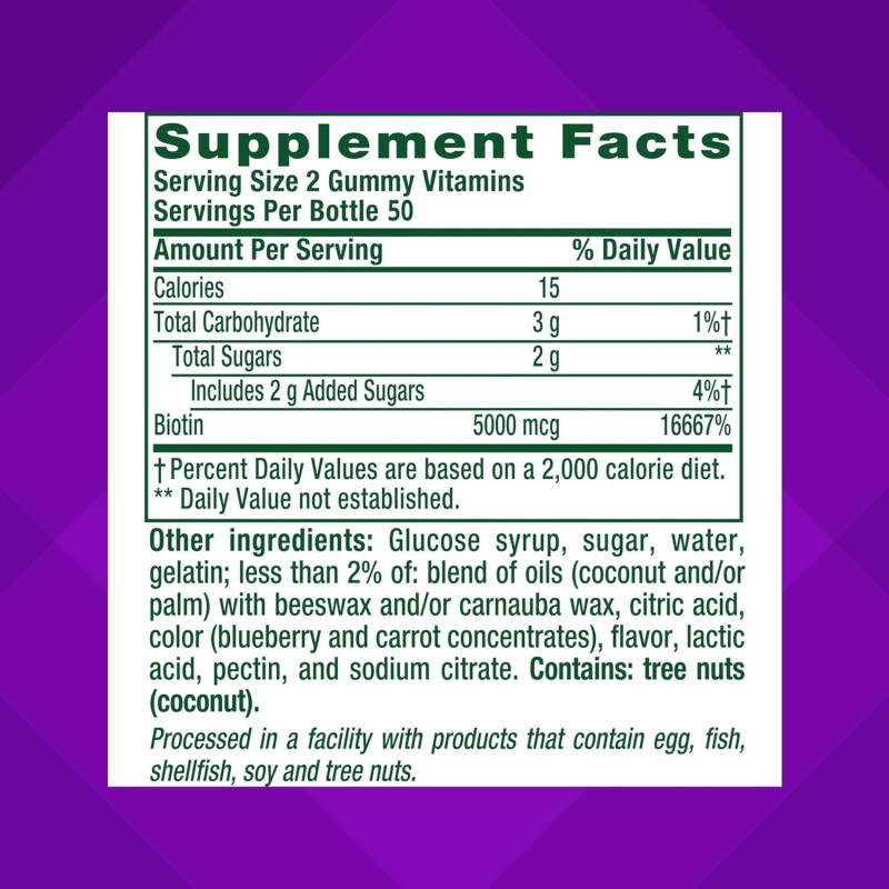 Biotin Vitafusion 5.000mcg Biotin Vitafusion 5.000mcg