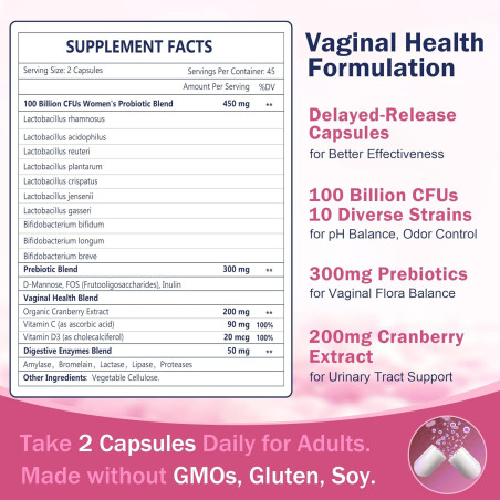 Probióticos Vaginales Nature Target 100 billones