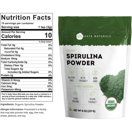 Espirulina Kate Naturals en Polvo