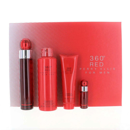 Perry Ellis 360° Red for Men Set de 4pzs