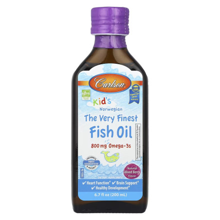 Omega 3 Carlson Kid's 800mg Líquido Frutos Rojos