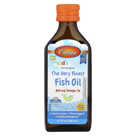 Omega 3 Carlson Kid's 800mg Líquido Naranja Natural