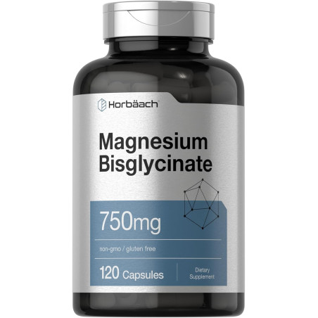 Bisglicinato de Magnesio Horbaach 750mg 120cap