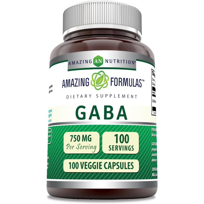 Gaba Amazing Formulas 750mg 100cap Gaba Amazing Formulas 750mg 100cap