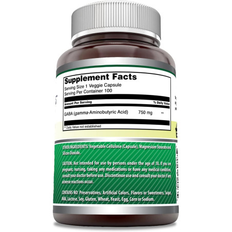 Gaba Amazing Formulas 750mg 100cap