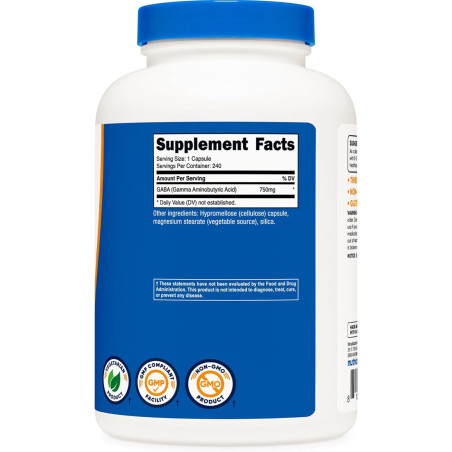 Gaba Nutricost 750mg 240cap