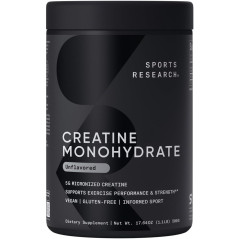 Creatina Monohidratada Sports Research 5gr 100 servicios