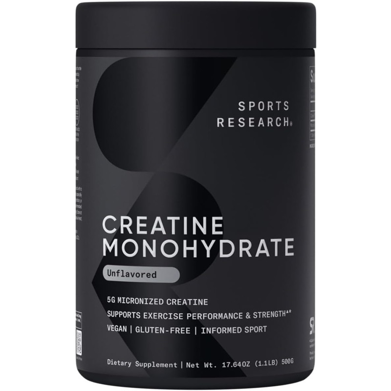 Creatina Monohidratada Sports Research 5gr 100 servicios Creatina Monohidratada Sports Research 5gr 100 servicios