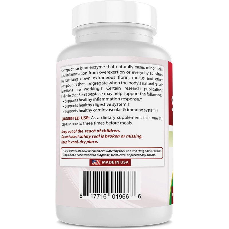 Serrapeptasa Best Naturals 120.000spu 90cap