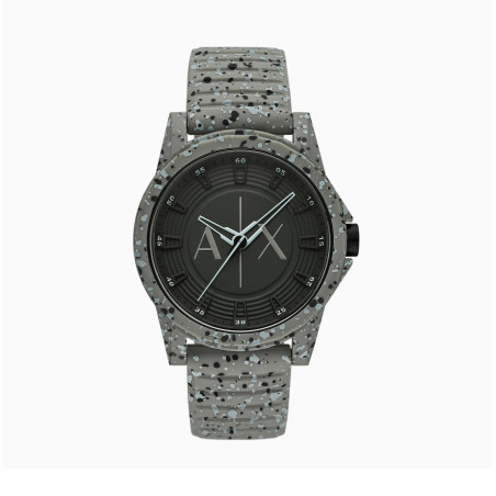 Armani Exchange Reloj de silicona verde 44mm