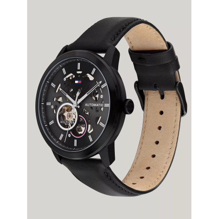 Tommy Hilfiger Reloj Automatico 43mm Cuero Negro