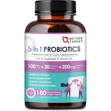 Probióticos 5 en 1 Nature Target 180cap