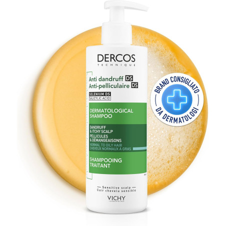 Vichy Dercos Champú Anti Caspa Picores Cabello Normal-Graso