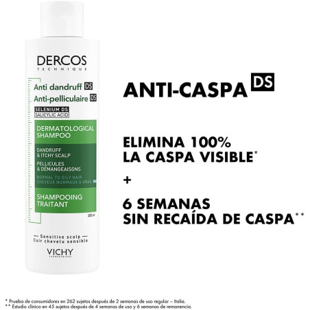 Vichy Dercos Champú Anti Caspa Picores Cabello Normal-Graso