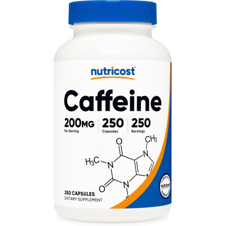 Cafeína Nutricost 200mg 250tab